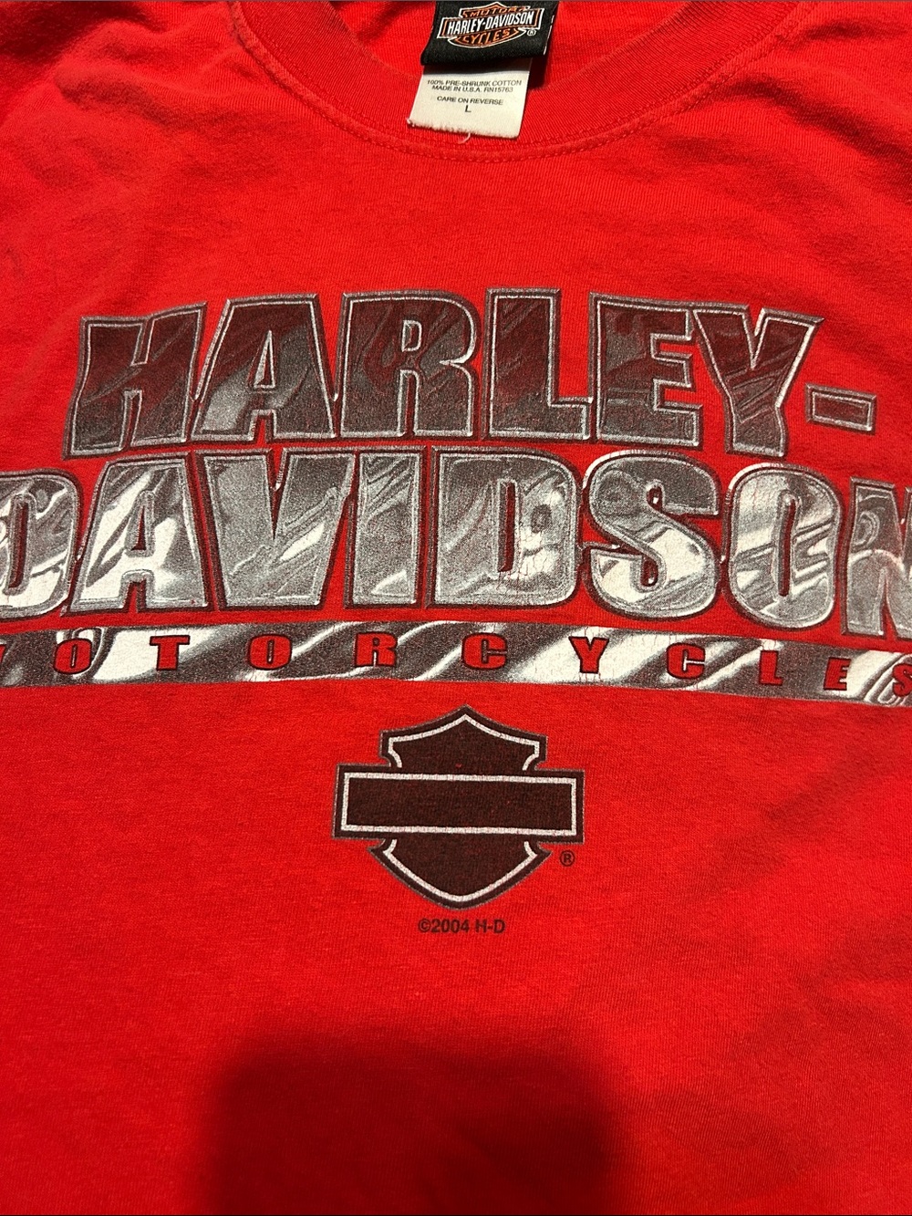 Harley-Davidson vintage Red Short Sleeve Logo Tee